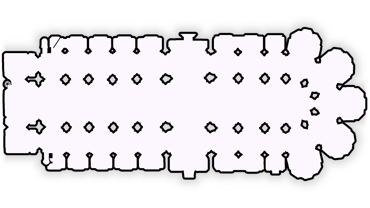 Image of the Nantes Cathedral floorplan