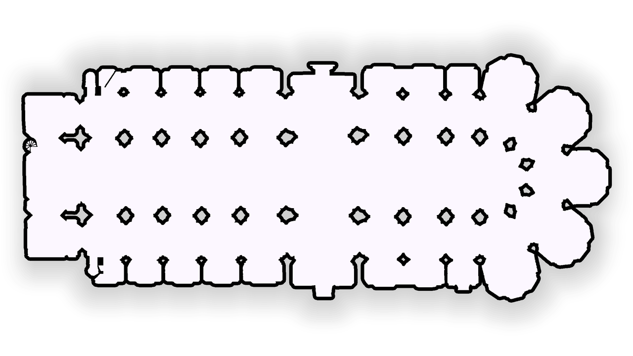 Image of the nantes cathedral floorplan